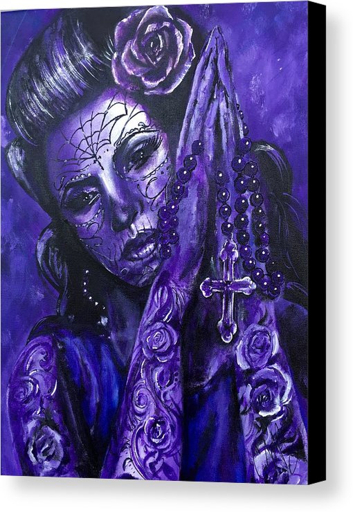 510x740 Purple Prayers Canvas Print Canvas Art By Carlos Mendoza - Carlos Mendoza Painting