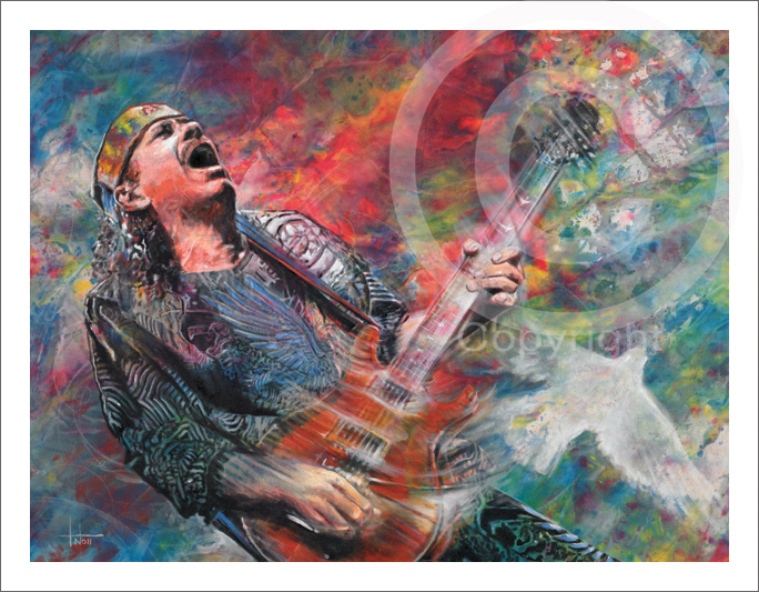 684x533 Tom Nollcarlos Santana Titled Spiritual Surrender By Tom Noll - Carlos Santana Painting