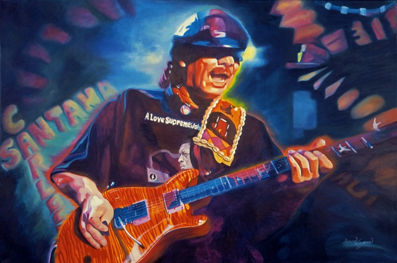 Carlos Santana Painting At Explore Collection Of