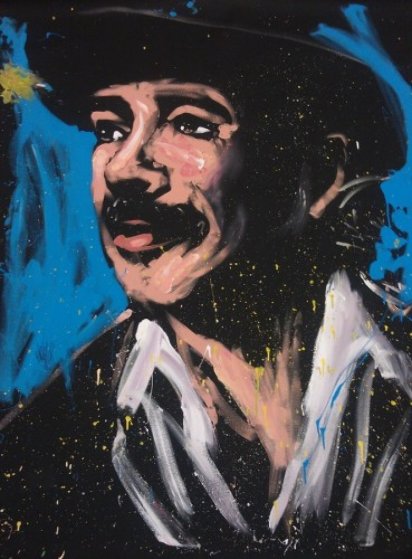 412x559 Carlos Santana 2008 71x58 By David Garibaldi - Carlos Santana Painting