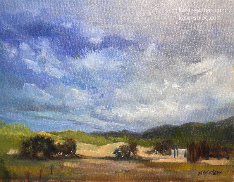 800x623 Chasing Clouds - Carmel Painting