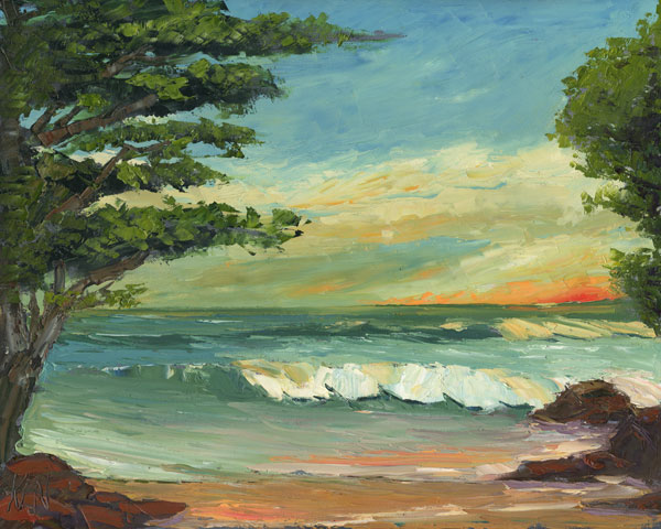 600x480 Monterey Peninsula Sunset Carmel California Impressionist Style - Carmel Painting