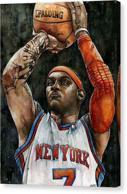 409x622 Carmelo Anthony Painting By Michael Pattison - Carmelo Anthony Painting