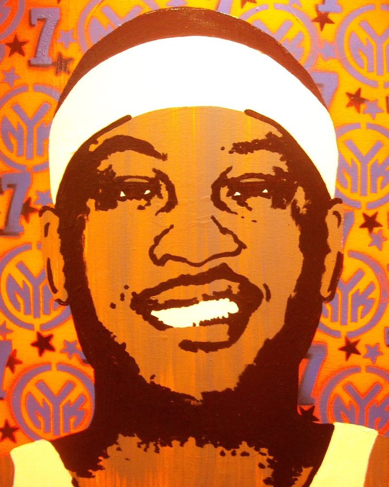 800x1000 Carmelo Anthony By Chrispjones - Carmelo Anthony Painting