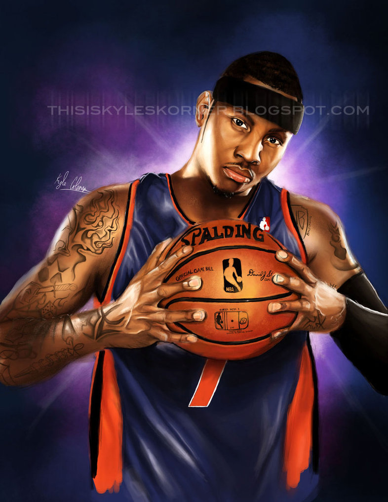 786x1017 Carmelo Anthony By Illeskobar - Carmelo Anthony Painting