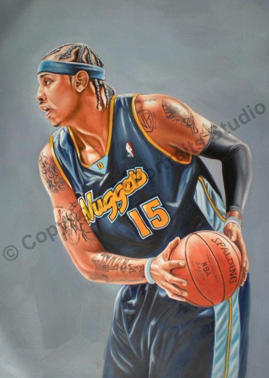 550x771 Carmelo Anthony, Denver Nuggets - Carmelo Anthony Painting