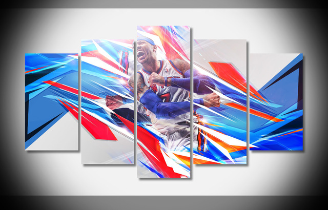 640x410 P0237 Carmelo Anthony Basketball Star Poster Framed Gallery Wrap - Carmelo Anthony Painting