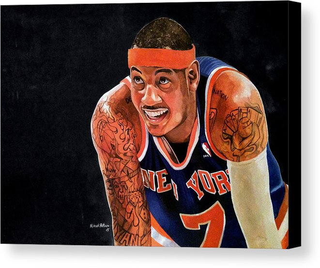 661x553 Carmelo Anthony - Carmelo Anthony Painting
