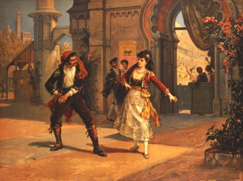 1024x763 Scene From The Opera - Carmen Painting