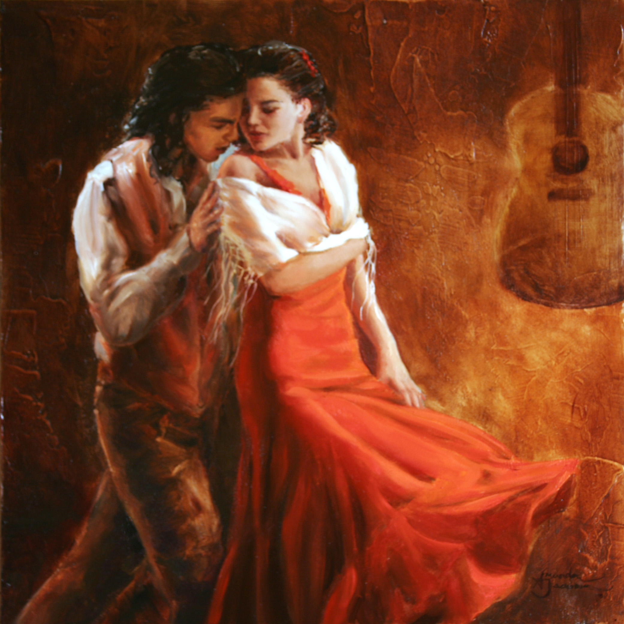 2082x2082 Carmen Seduced By Escamillo Original Painting - Carmen Painting
