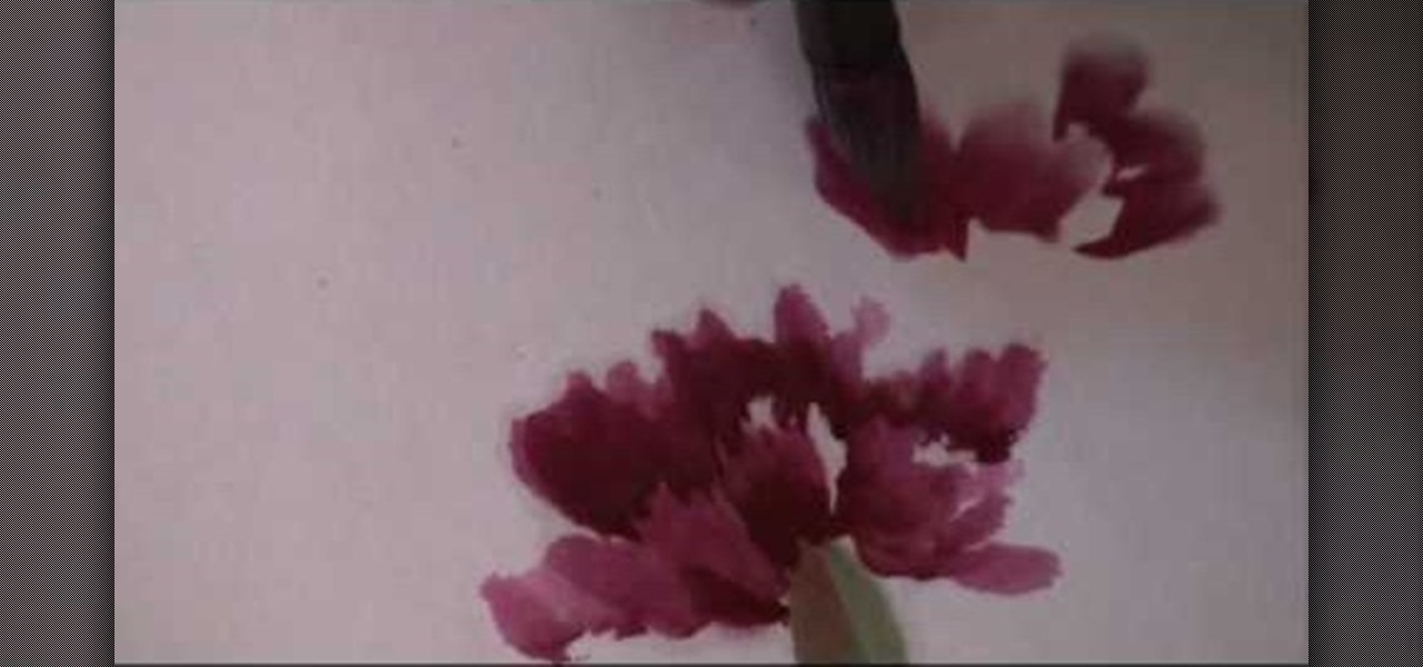 1280x600 How To Paint Carnation Flowers In The Chinese Brush Style - Carnation Flower Painting