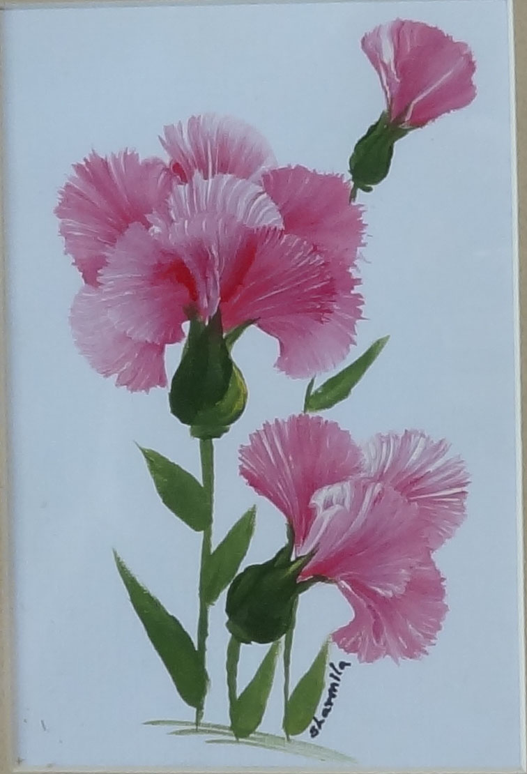 756x1110 One Stroke Painting Creativity Corner - Carnation Flower Painting
