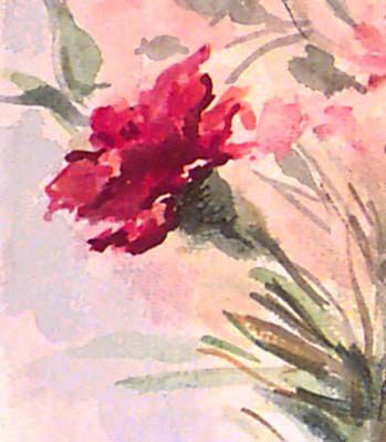 349x399 Pink And Red Carnations Paintings Red Carnation Malarstwo - Carnation Flower Painting