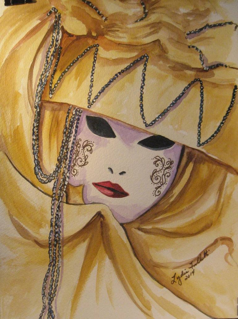 770x1029 Saatchi Art Venice Carnival Mask - Carnival Mask Painting