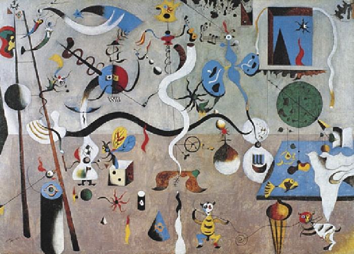 700x503 Joan Miro Carnival Of Harlequin Painting Framed Paintings For Sale - Carnival Painting