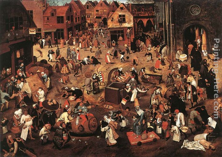720x510 Pieter The Younger Brueghel Battle Of Carnival And Lent Painting - Carnival Painting