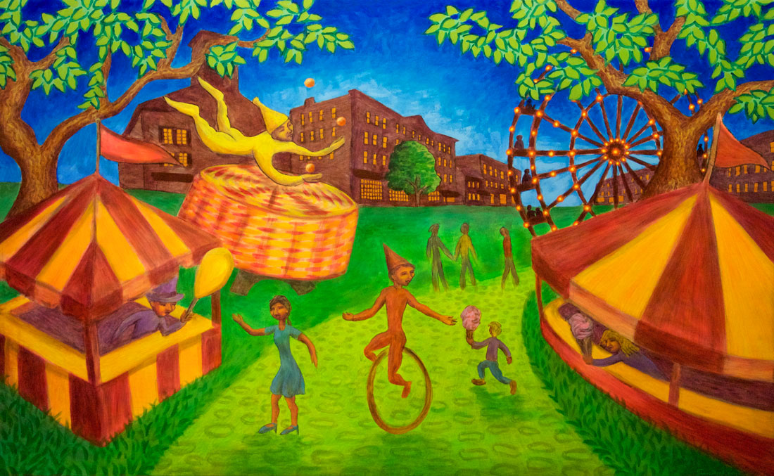 1100x677 The Making Of A Painting Time Lapse Short Film By Trace Meek - Carnival Painting