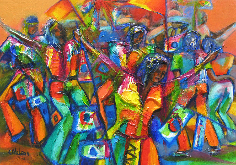 900x630 Trinidad Carnival Painting By Cynthia Mclean - Carnival Painting