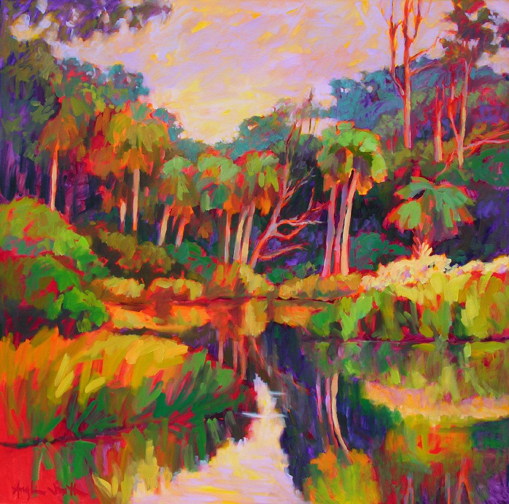 1024x1013 Lagoon On Kiawah, Kiawah, South Carolina. Painting By Betty Anglin - Carolina Painting