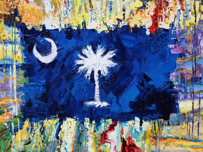650x487 Limited Edition South Carolina Flag By Patrick Matthews - Carolina Painting
