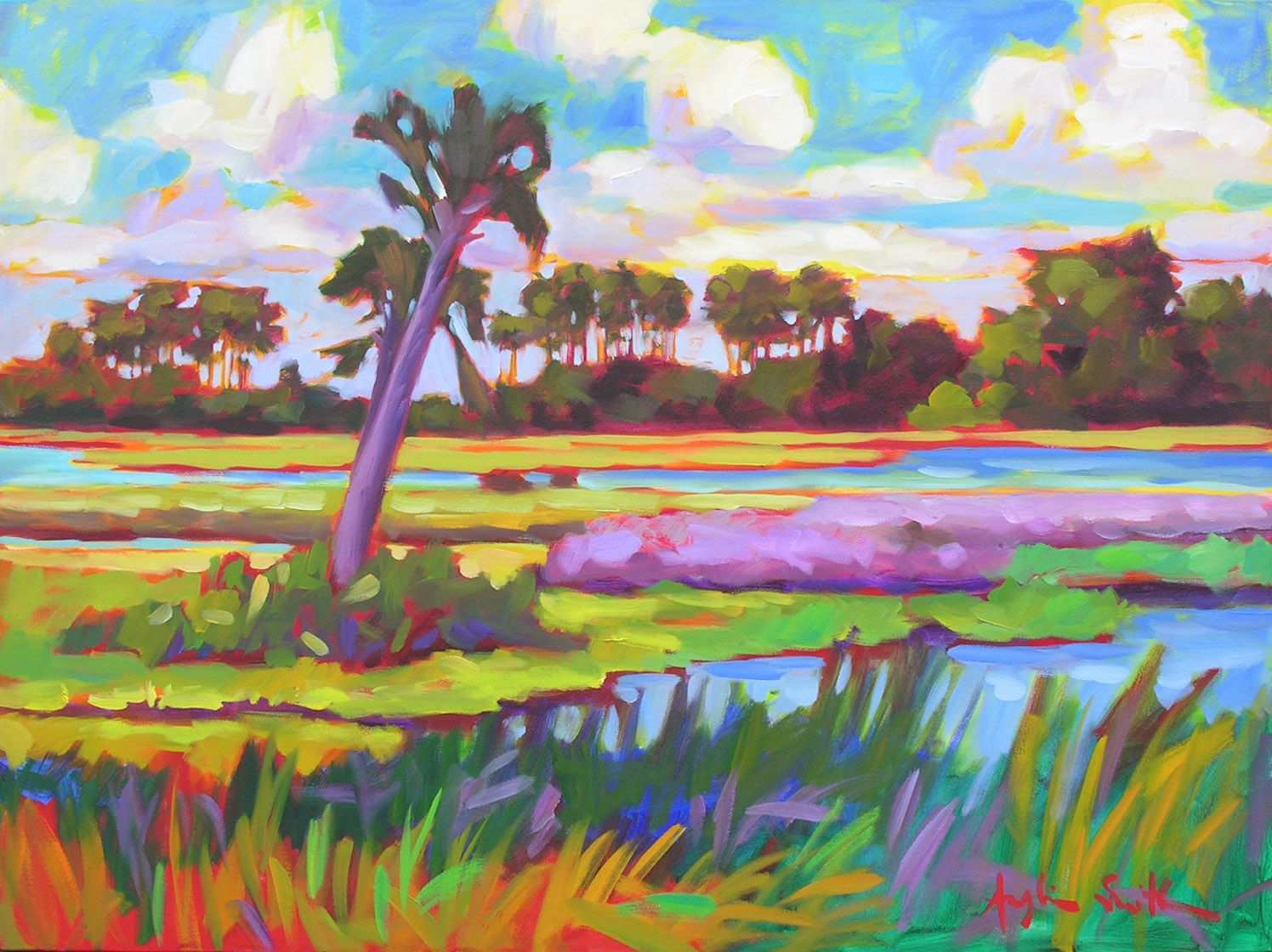 1496x1120 Marshes - Carolina Painting