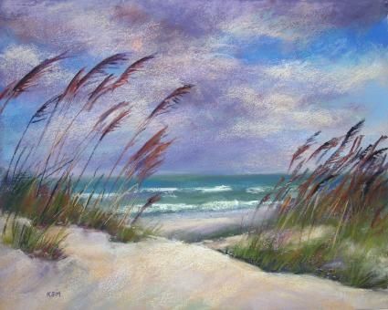 425x340 Nags Head Outer Banks, North Carolina Original Art Painting By - Carolina Painting