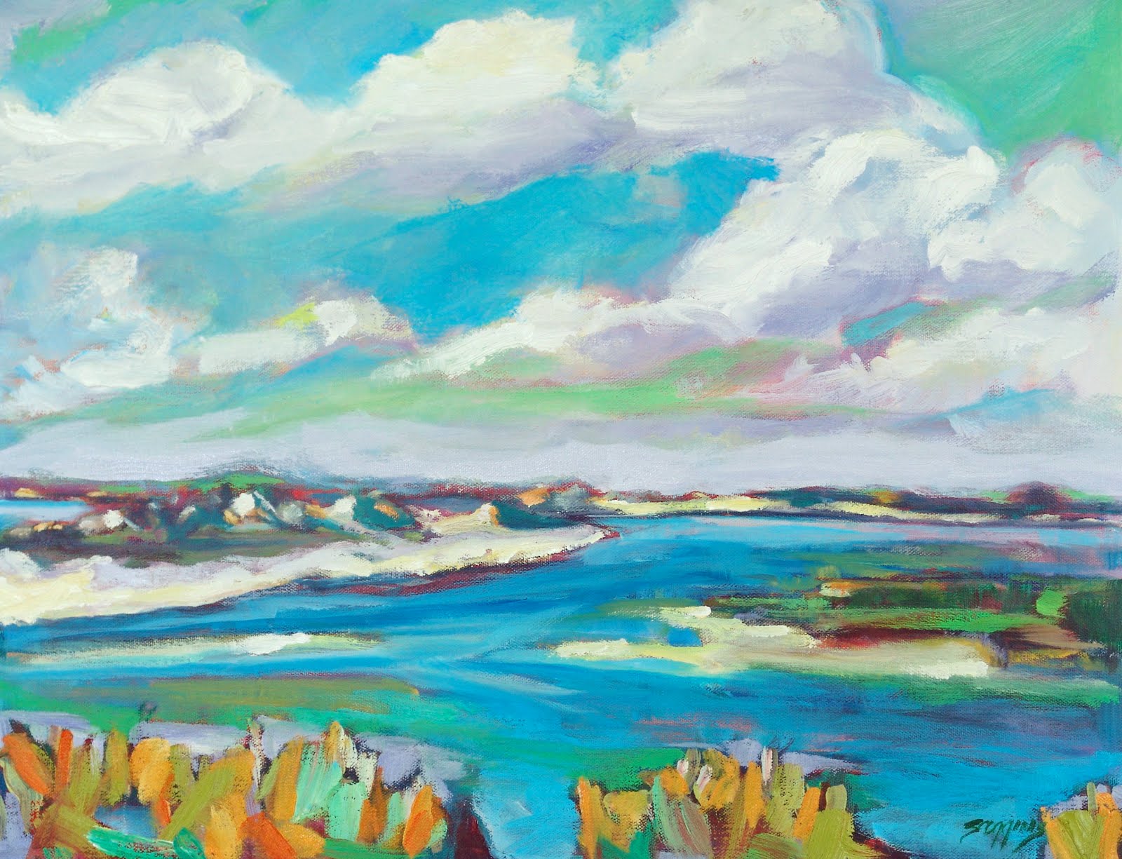 1600x1225 Susan Scoggins Jones Marsh , Original Oil Of North Carolina Coast - Carolina Painting