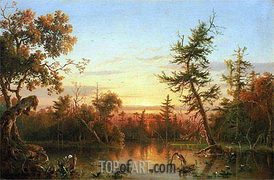 400x263 View, Dismal Swamp, North Carolina Regis Francois Gignoux - Carolina Painting