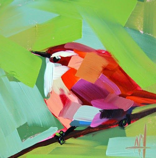 500x505 Carolina Wren No. 41 Painting By Angela Moulton Art 36 - Carolina Wren Painting
