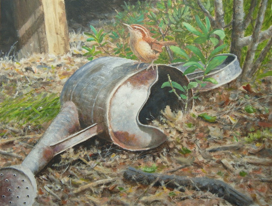 900x681 Decoys And Wildlife Gallery Wildlife Art - Carolina Wren Painting