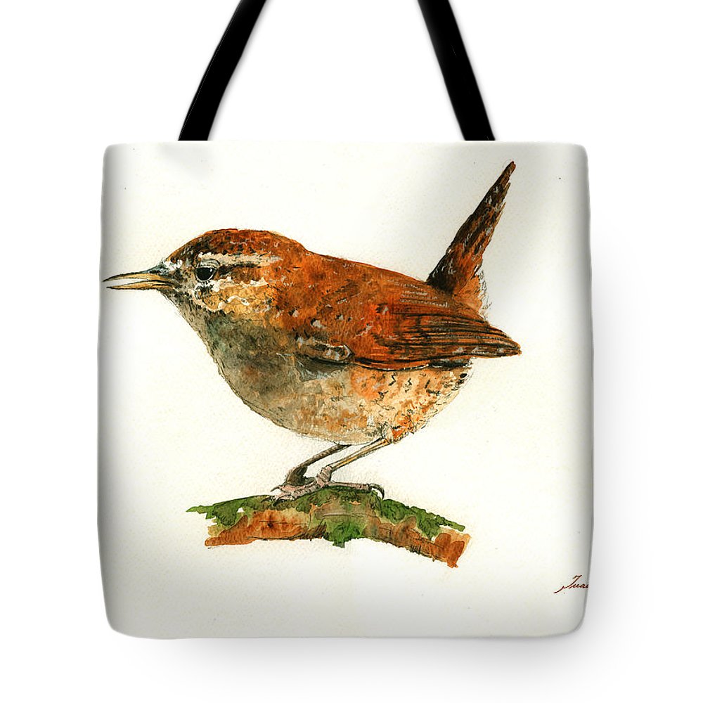 1000x1000 Wren Bird Art Painting Tote Bag For Sale By Juan Bosco - Carolina Wren Painting