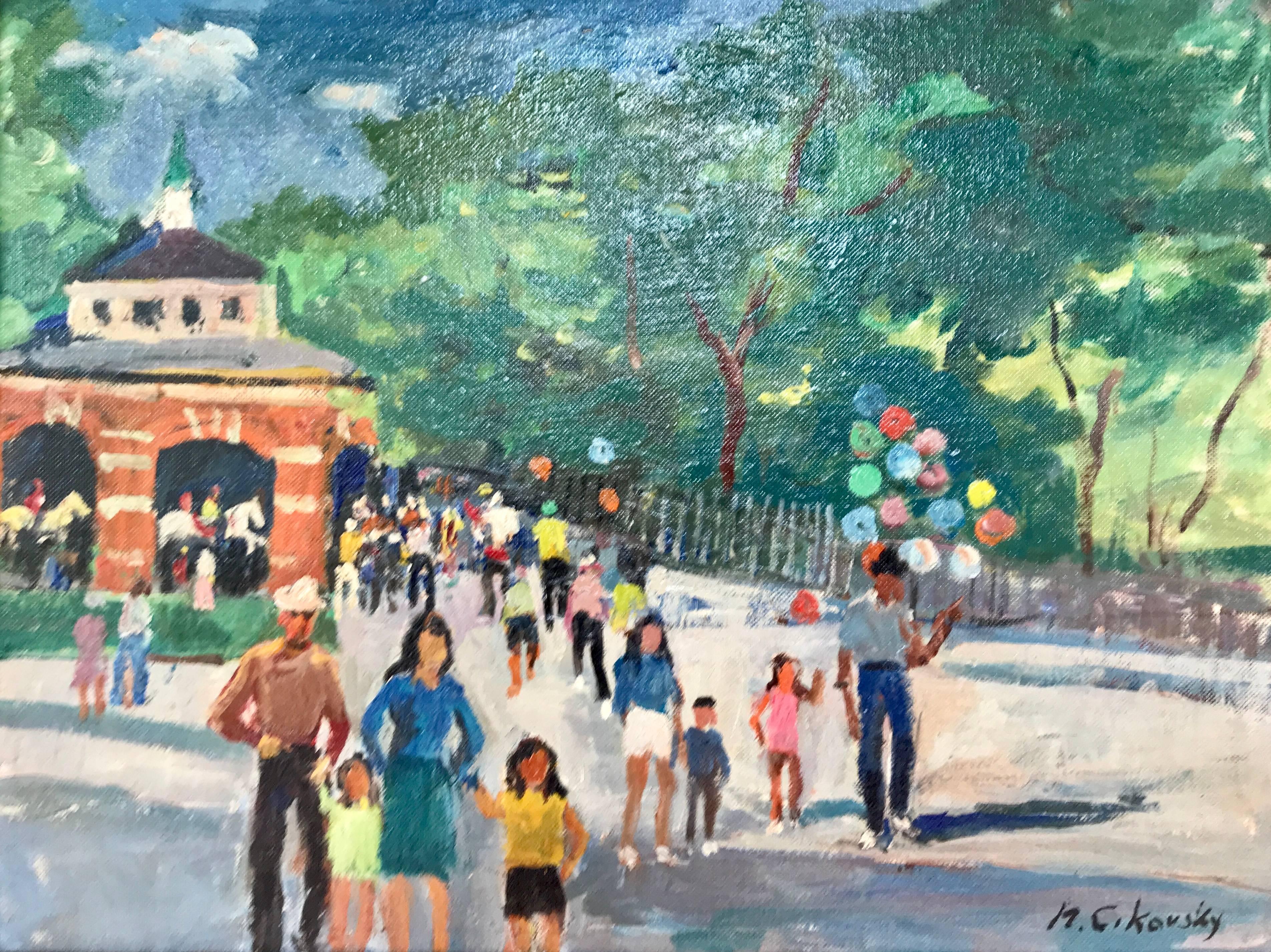 3810x2854 Nicolai Cikovsky - Carousel Painting