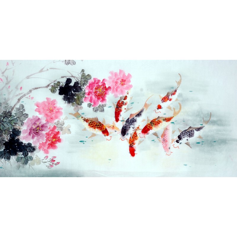 800x800 Chinese Carp Painting - Carp Painting