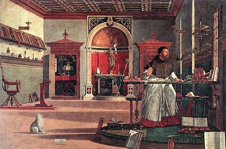 450x297 St. Augustine In His Study (Carpaccio) - Carpaccio Painting