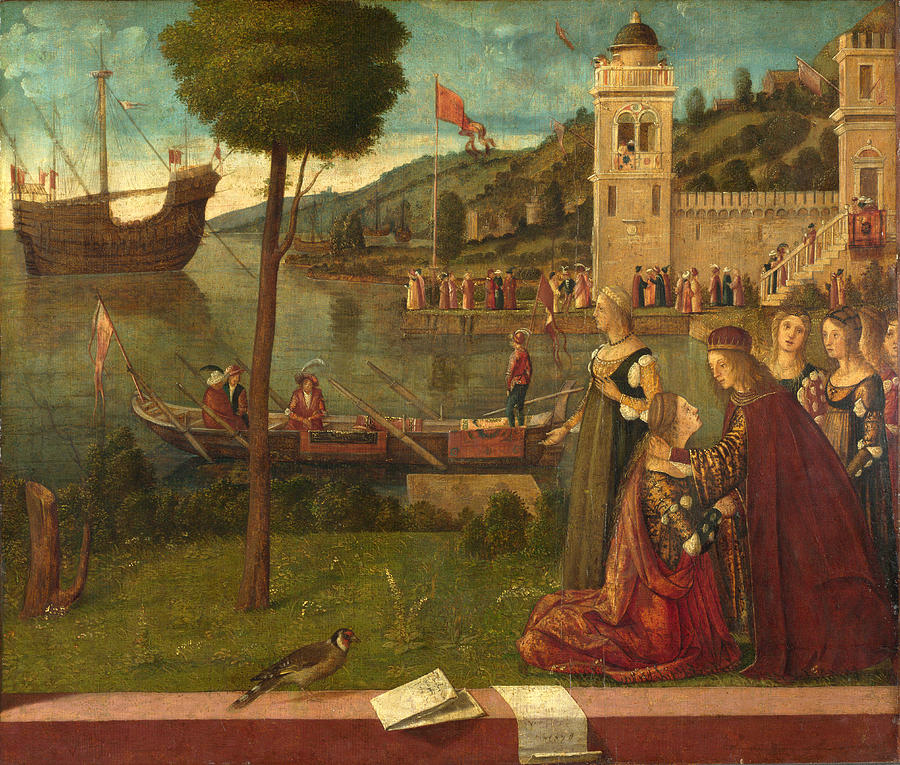 900x765 The Departure Of Ceyx Painting By Vittore Carpaccio - Carpaccio Painting