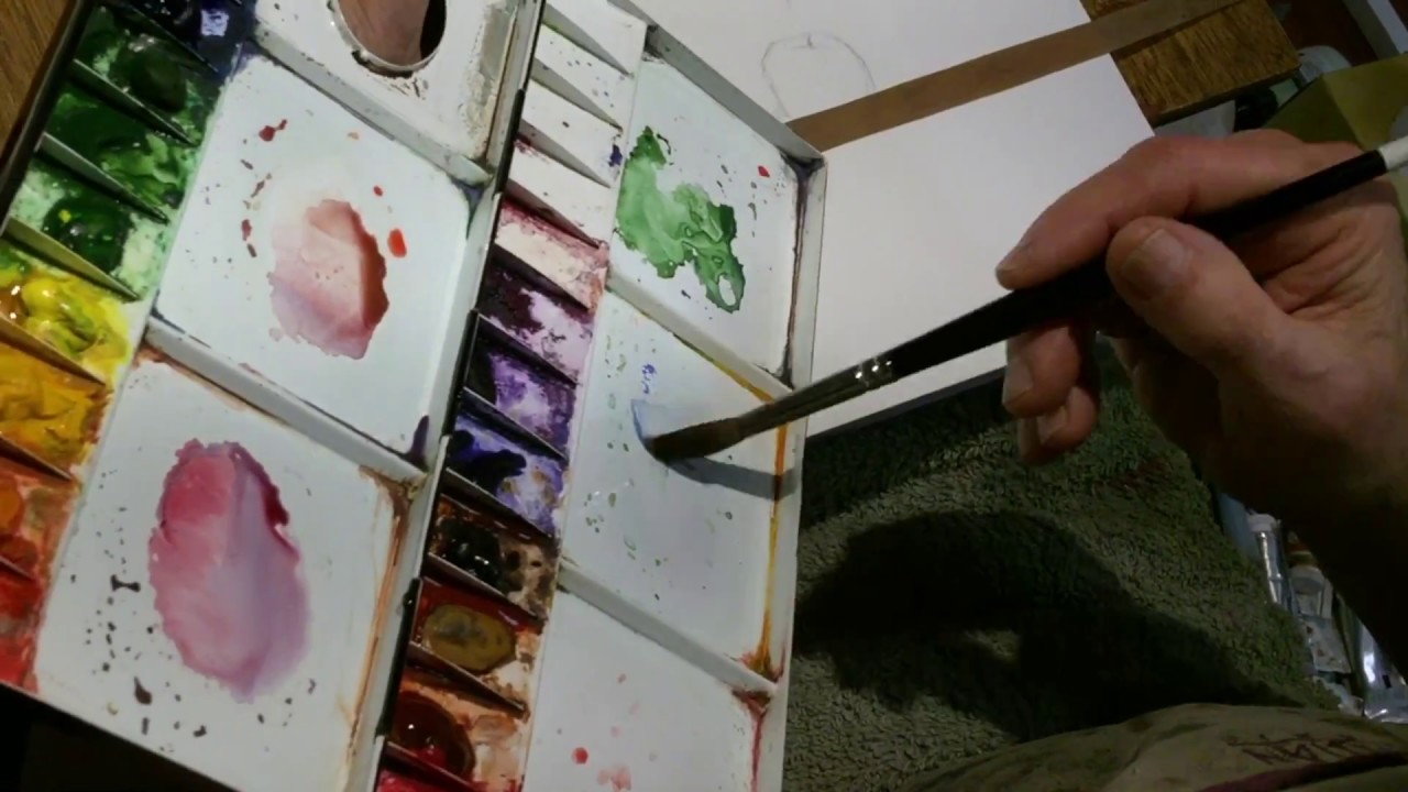 1280x720 Anyone Can Watercolor Watercolor Painting Preview Vase, Flowers - Carpenter Painting