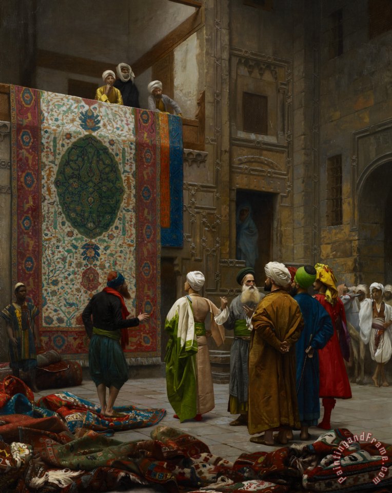 764x960 Jean Leon Gerome The Carpet Merchant Painting - Carpet Painting