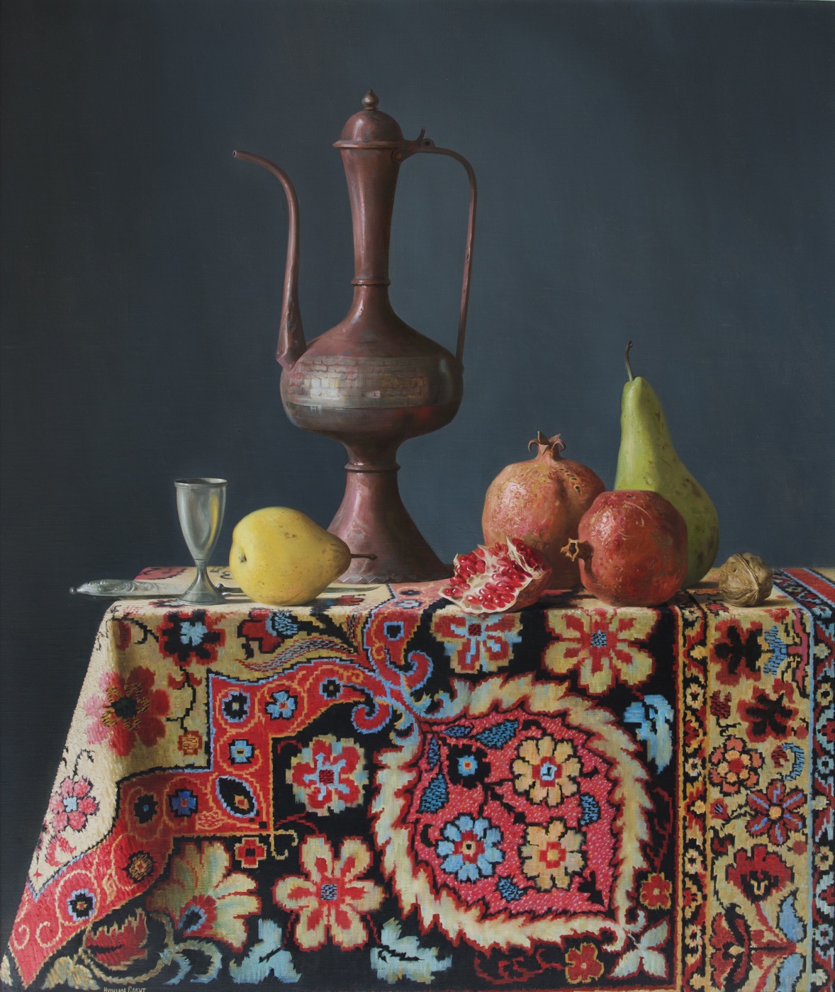 1178x1400 Oil Paintings Online. Sabit Nurimov. Naturalism Hyper Realism - Carpet Painting