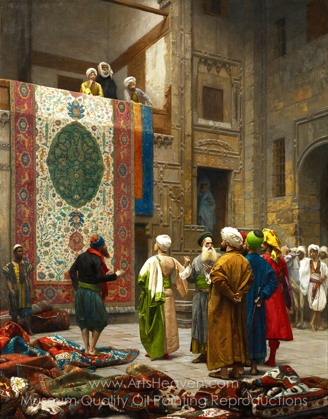 643x820 Reproduction Painting Jean Leon Gerome The Carpet Merchant (The - Carpet Painting