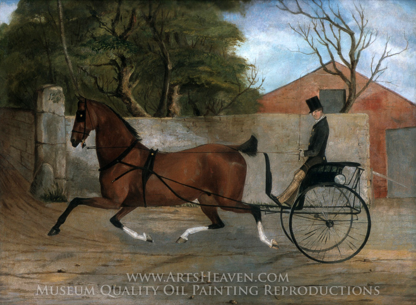 820x601 Reproduction Painting Edgar William Portrait Of Gentleman - Carriage Painting