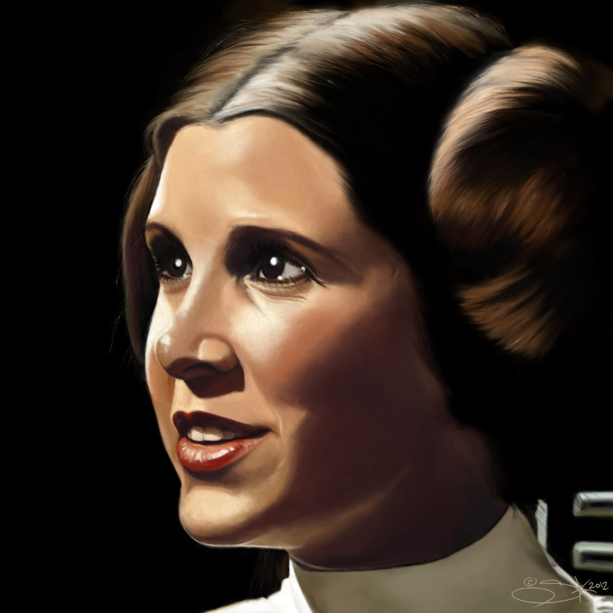 894x894 Digital Painting Princess Leia By Skartistic - Carrie Fisher Painting
