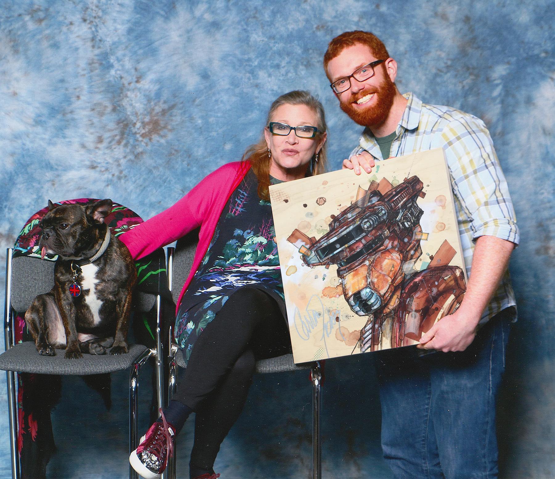 1800x1553 I Met Carrie Fisher And She Signed My Painting! - Carrie Fisher Painting
