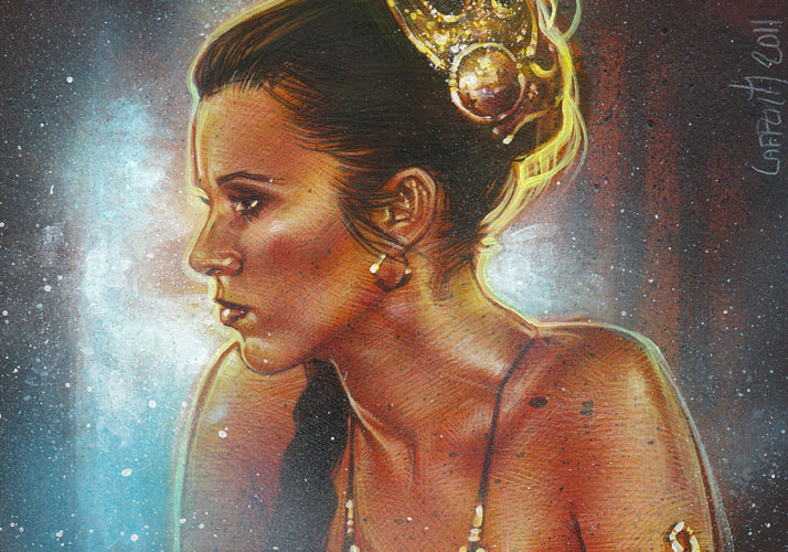 714x500 Jeff Lafferty - Carrie Fisher Painting
