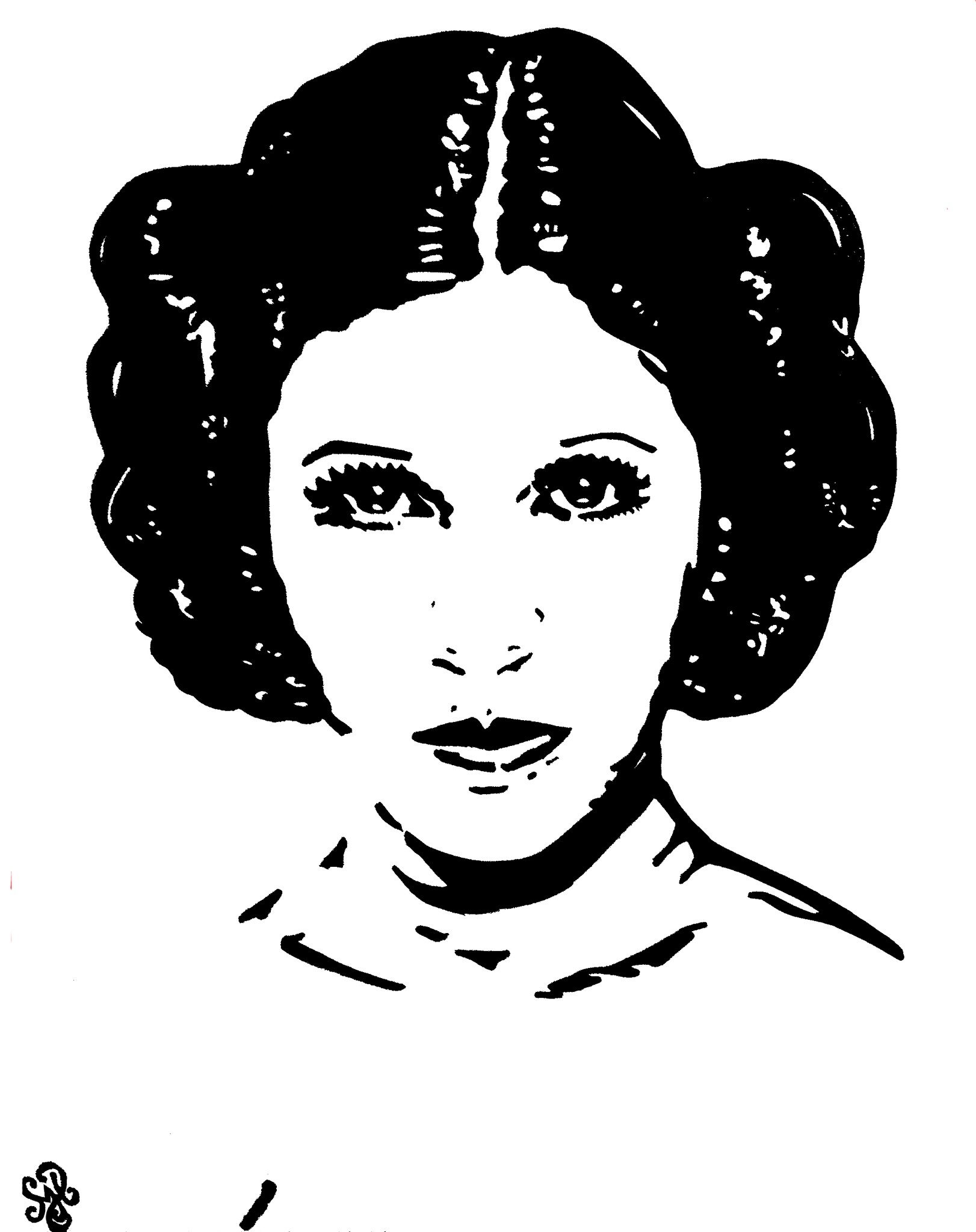 1622x2048 Princess Leia (Carrie Fisher) Painting By Shon Hudspeth Www - Carrie Fisher Painting
