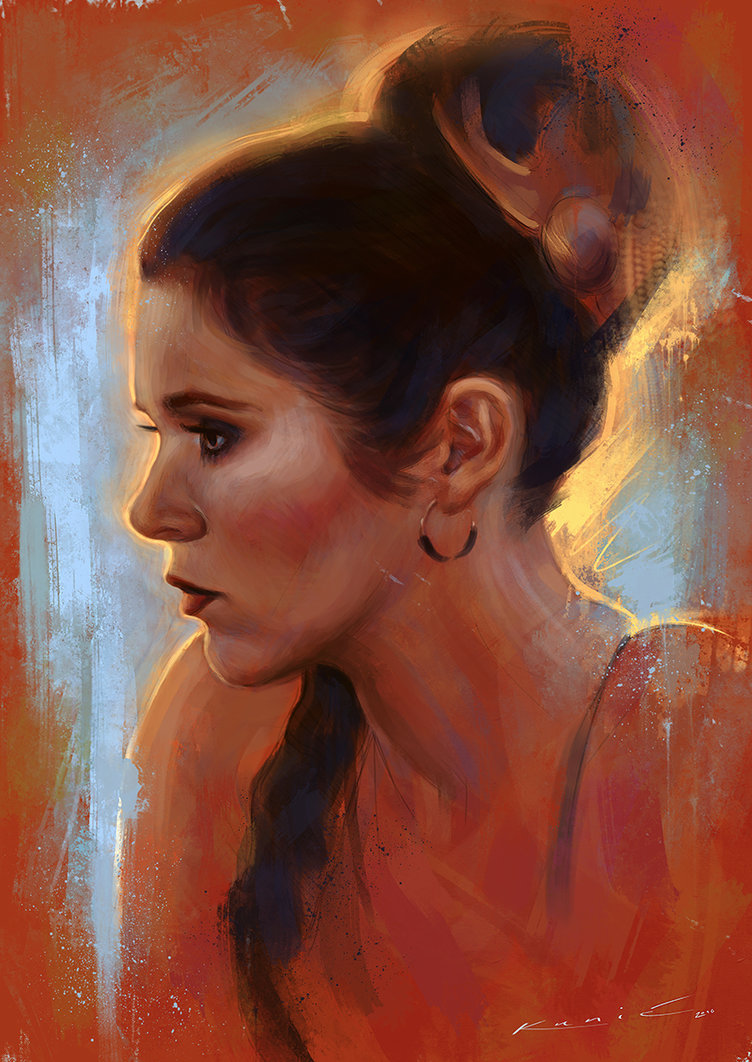 752x1062 Rip Carrie Fisher By Sigmak - Carrie Fisher Painting