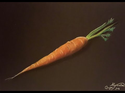 480x360 Drawing Painting Demonstration.carrot With Soft Pastels Time Lapse - Carrot Painting