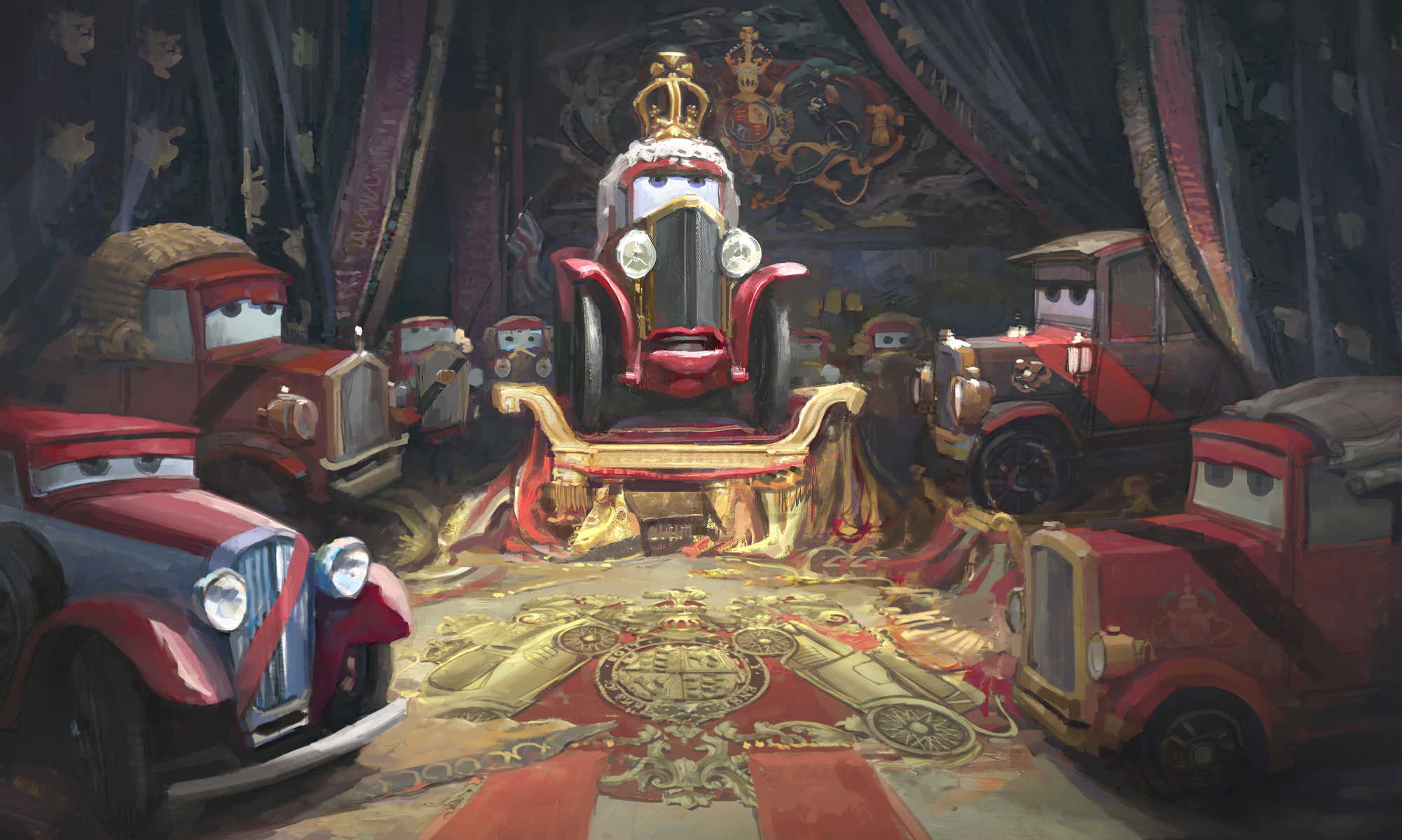 2001x1200 Exclusive Cars 2 Concept Art Reveals A Right Royal Round Up, New - Cars 2 Painting