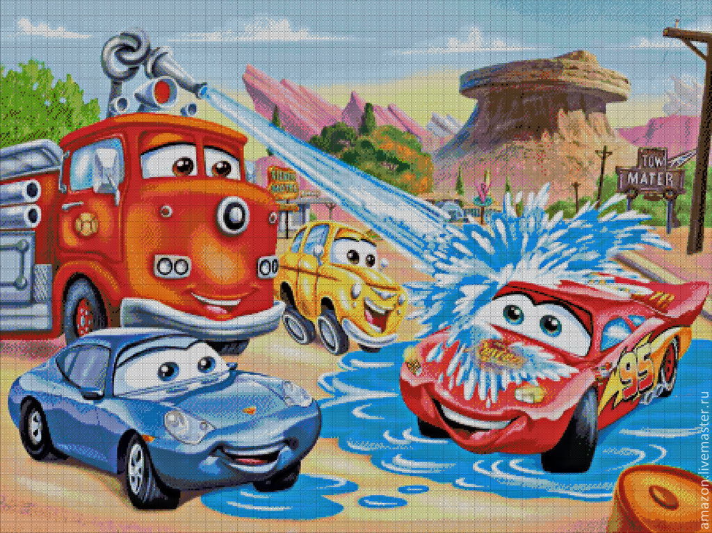 1024x767 Kit Embroidery With Beads Cars 2 Shop Online On Livemaster - Cars 2 Painting