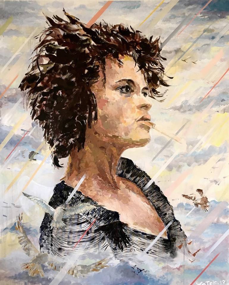 770x957 Saatchi Art Helena Bonham Carter Painting By Ievgen Artamonov - Carter Painting