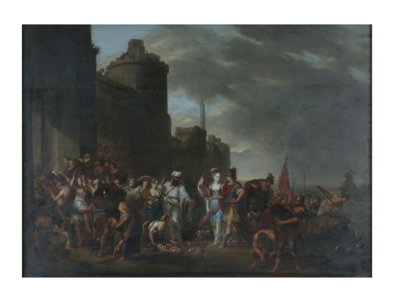 768x585 Dido Conducting Aeneas Into Carthage Houbraken, Arnold Vampa - Carthage Painting